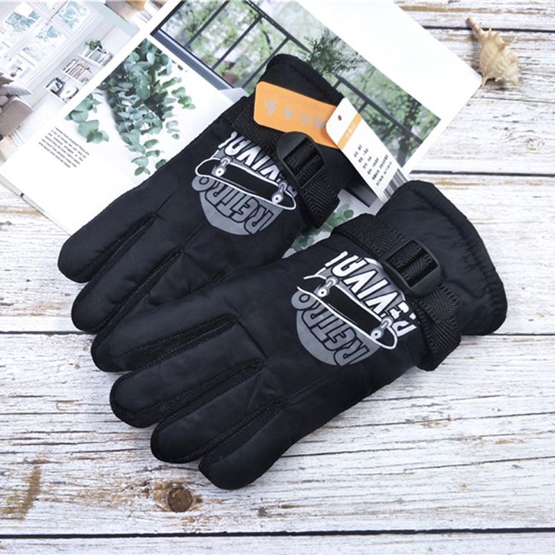Guantes de invierno para niños, guantes impermeables para Snowboard, guantes para niños, mitones para el exterior