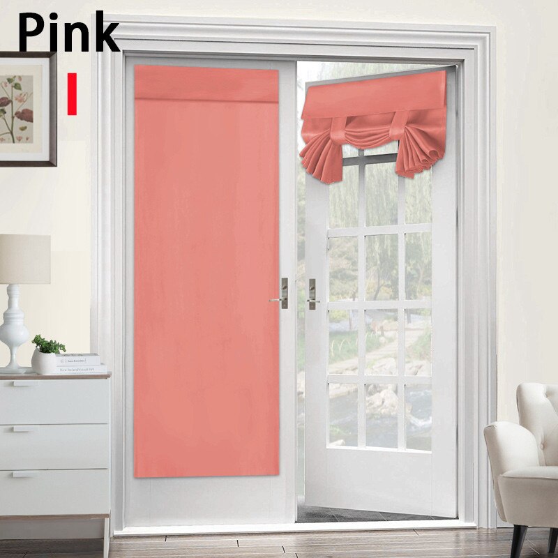 1PCS high-grade soundproof and high shading French door curtains without perforation Velcro curtains S7: I