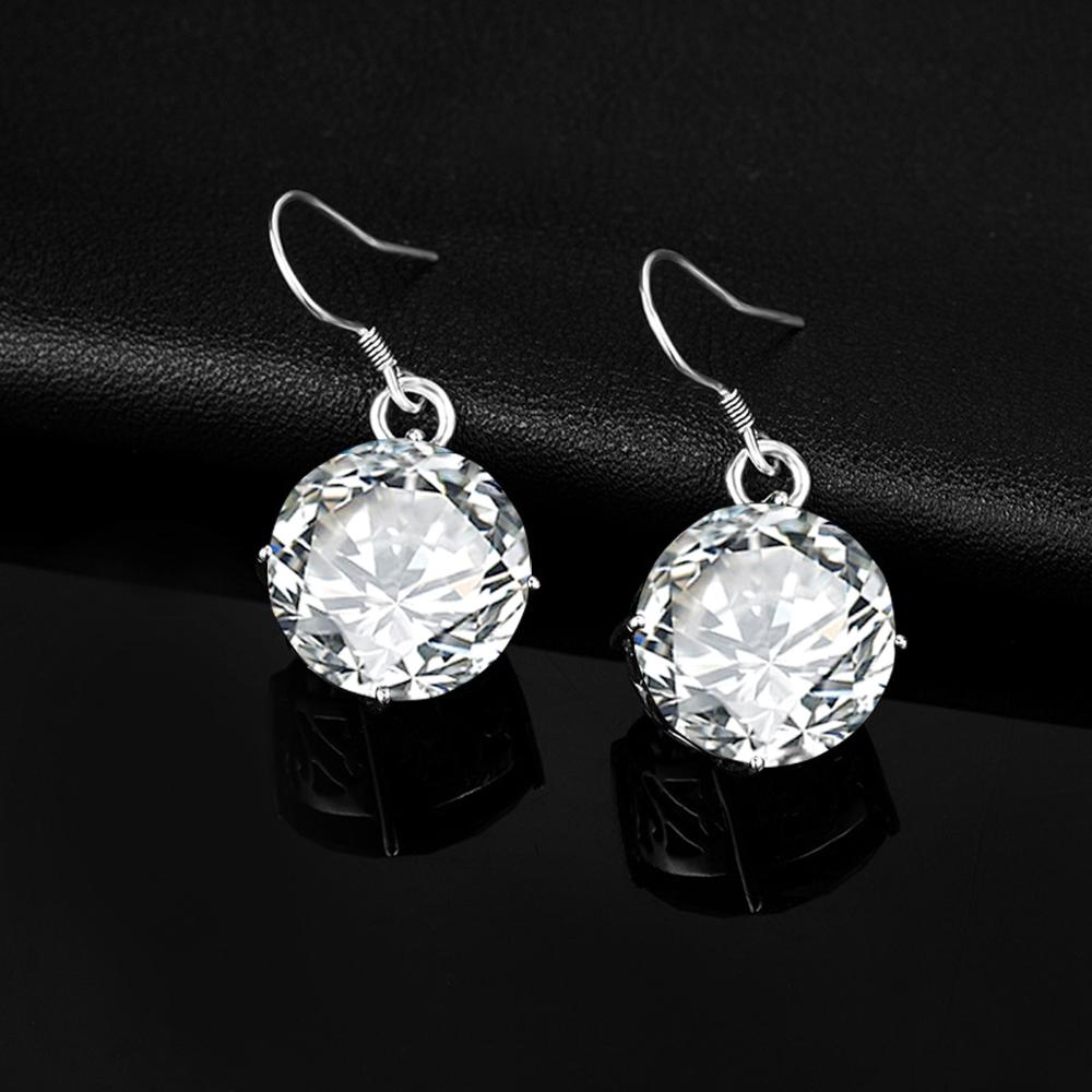 Szjinao Echt 925 Sterling Silber Neo-gotisch Handgemachte Gravieren Edlen Schmuck Runde groß Diamant Ohrringe Für Frauen Schmuckstück neue