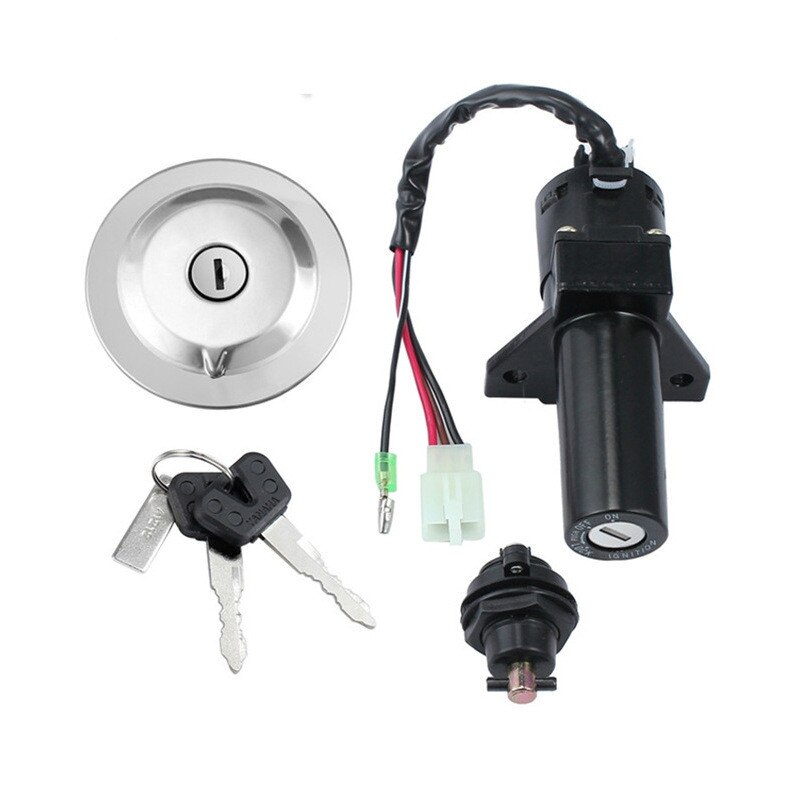 Kit de bloqueo de llave de Gas y combustible para motocicleta, interruptor de encendido de 4 cables para Yamaha YBR 125
