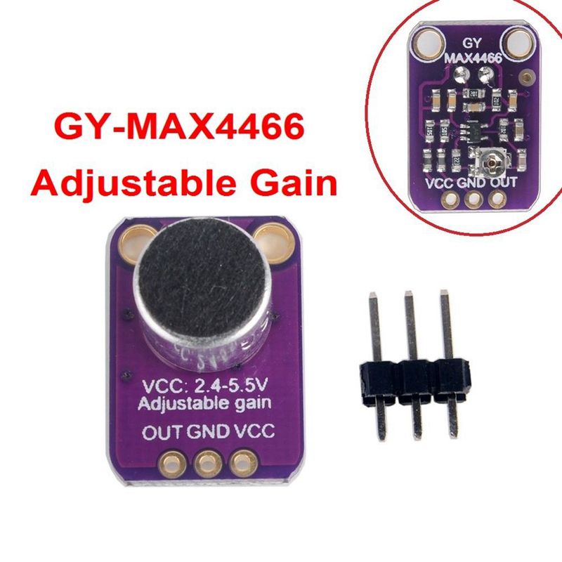 Gy-max 4466 electret microphone amplifier sensor with adjustable gain