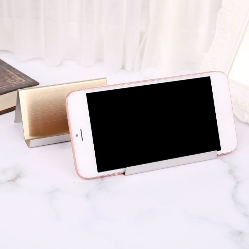 Stainless Steel Business Name Card Holder Display Stand Rack Desktop Organizer