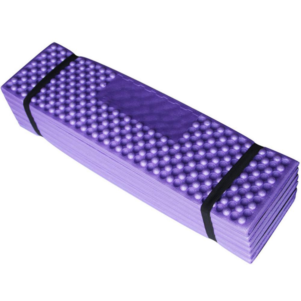 190x57CM Outdoor Camping Mat Ultra Light Foam Camping Folding Mat Beach Tent Picnic Mat Double Egg Trough Moisture Pad f3: Purple
