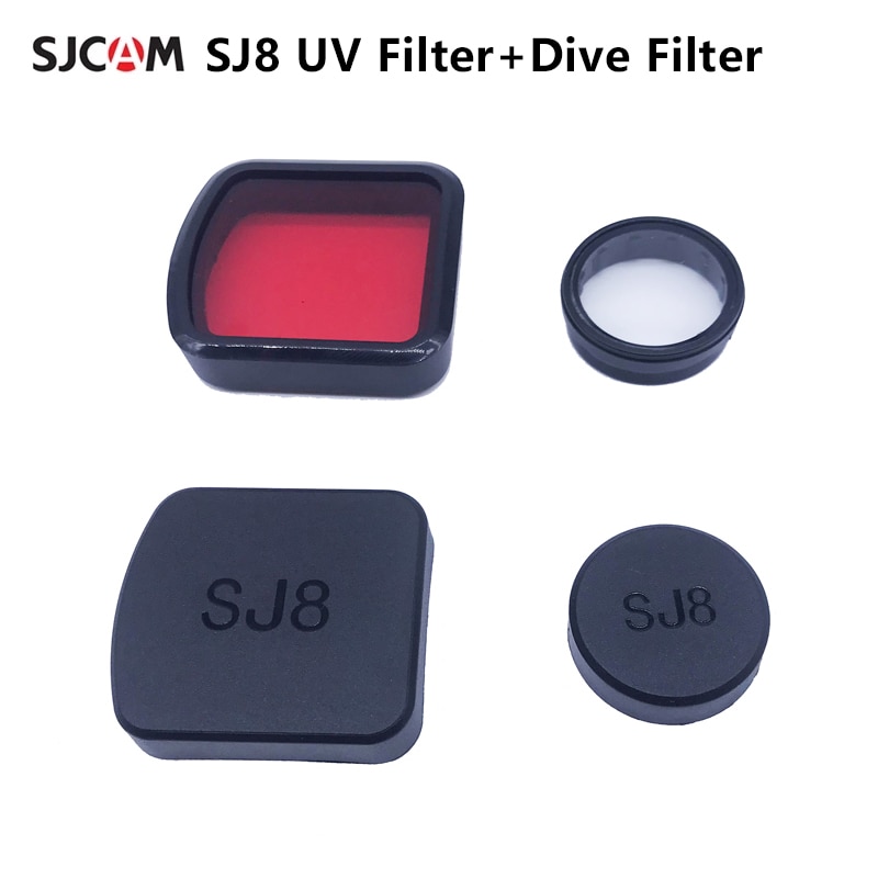 SJ8 Profi UV-Filter + Objektiv Abdeckung + Gehäbenutzen Fall Schutzhülle + tauchen Filter Für SJCAM SJ8 Profi / SJ8 Plus / SJ8 LUFT Kamera