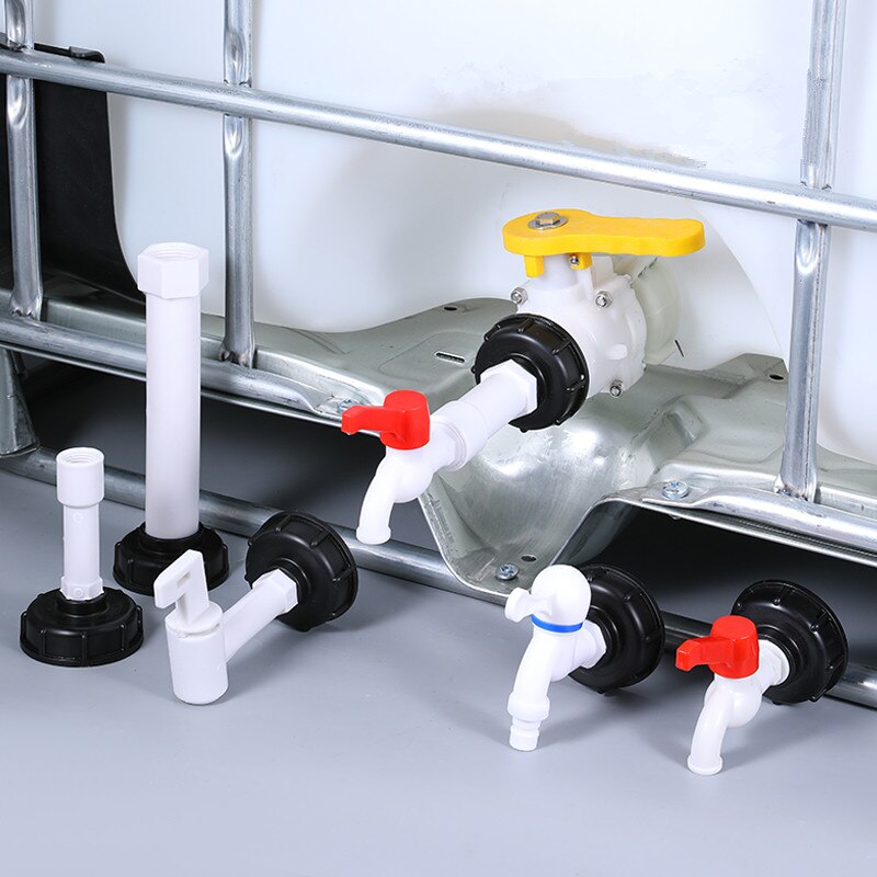 S60*6 to 1/2 &quot; 3/4 &quot; vattentank utlopp hink koppling förlängd trädgårdsslang koppling ibc vattentank adapter