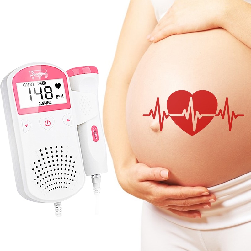 Doppler Fetal Heart Rate Monitor LCD Sonar Doppler 2.5MHz For Pregnant Pocket Ultrasound Fetus Heartbeat Detector No Radiation