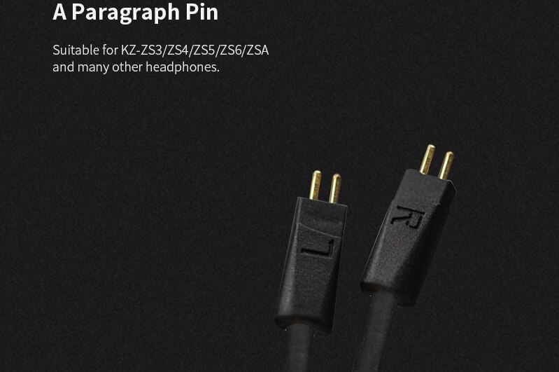 KZ-Cable Bluetooth inalámbrico para Módulo de actualización, Cable con conector MMCX de 2 pines para KZ ZS10 PRO/ZS6/AS12/ZST/ZS7/AS16/AS10/ZSN/ZSX: A PIN for zs5 zs6
