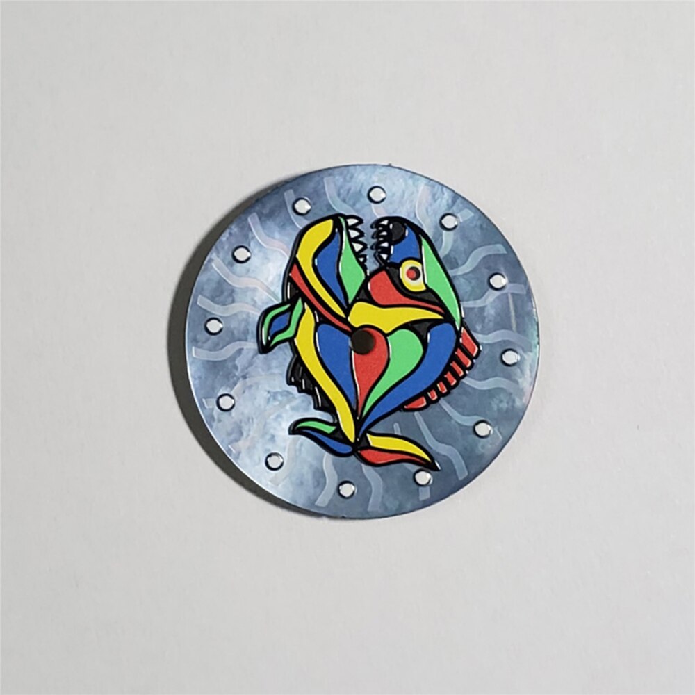 28.5Mm Fish Dial Voor NH35 NH36 8215 821A Uurwerk Cartoon Lichtgevende Deel: 1