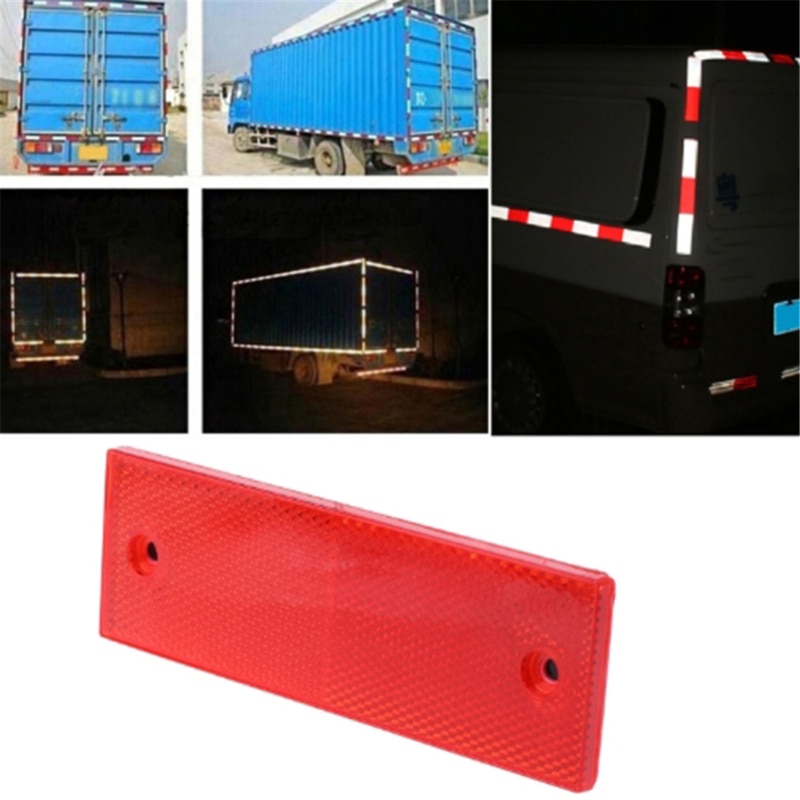 Praktische veiligheidswaarschuwing reflecterende plaat reflector stickers wit rode reflectoren auto exterieur accessoires