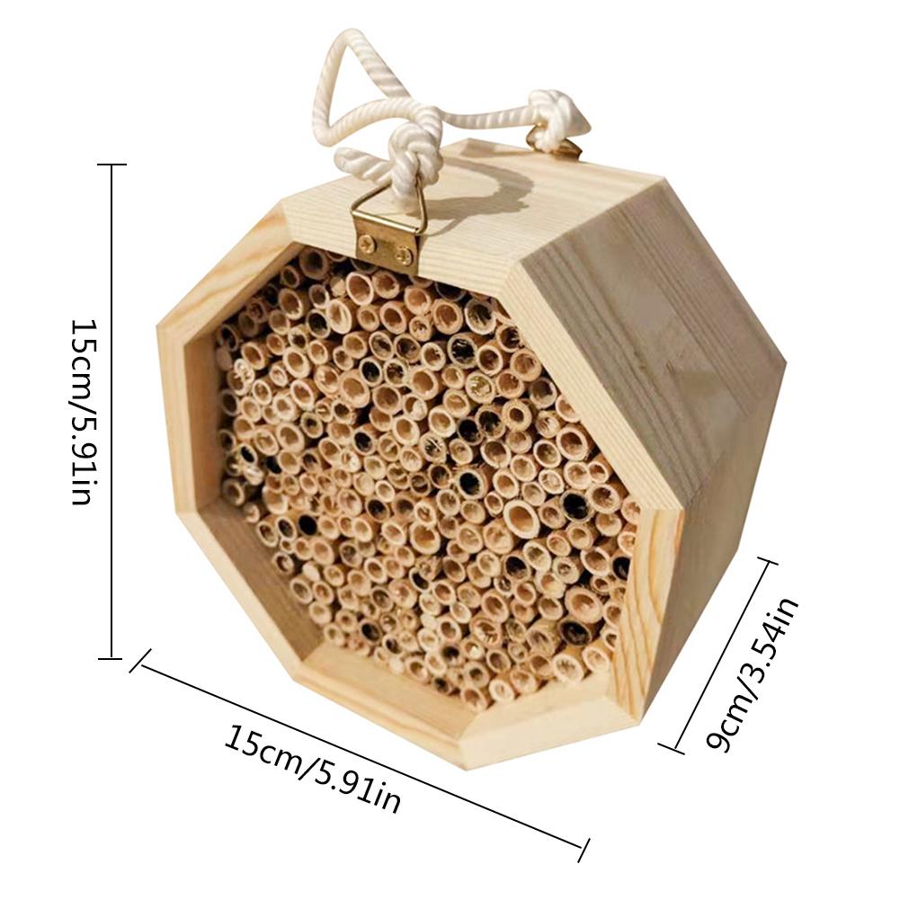 Beehouse Honey Tools Insect Bee House Wooden Insect Bee House Wood Bug Room Hotel Shelter Garden Decoration Nests Box Bee House