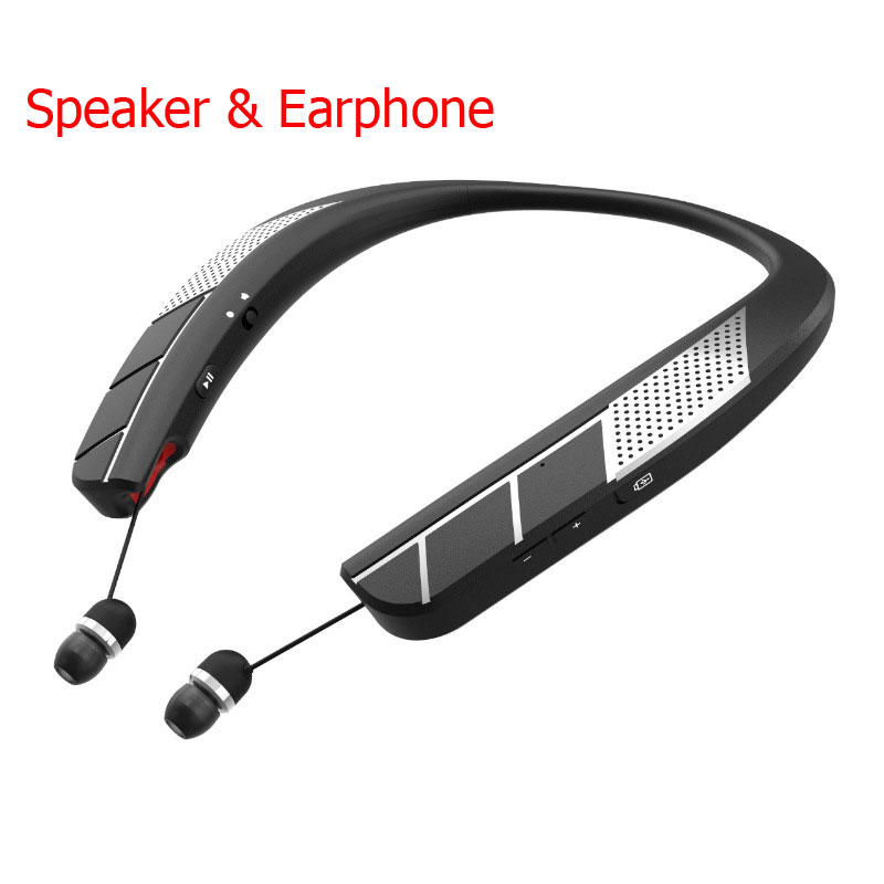 Oortelefoon & Speaker 2 In 1, Multifunctionele Necklband Hoofdtelefoon Met Draadloze Speaker, BluetoothV5.0 Luidspreker Oortelefoon