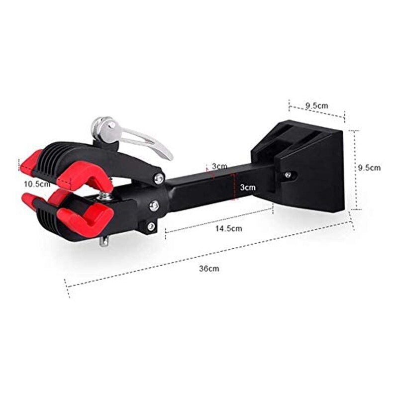 Wall Mount Bike Repair Stand Bicycle Mechanic Rack Foldable Maintenance with Quick Release Adjustment Bracket Clamp