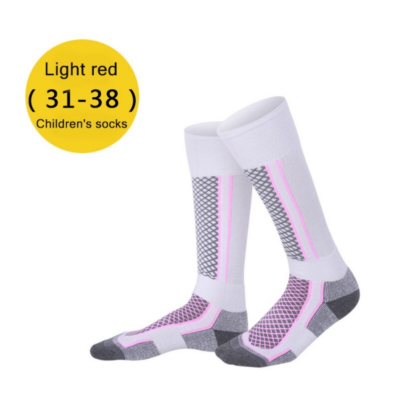 Outdoor Winter Männer's Hohe Rohr Dicke Warme Ski Socken Sport Schuhe: Rosa