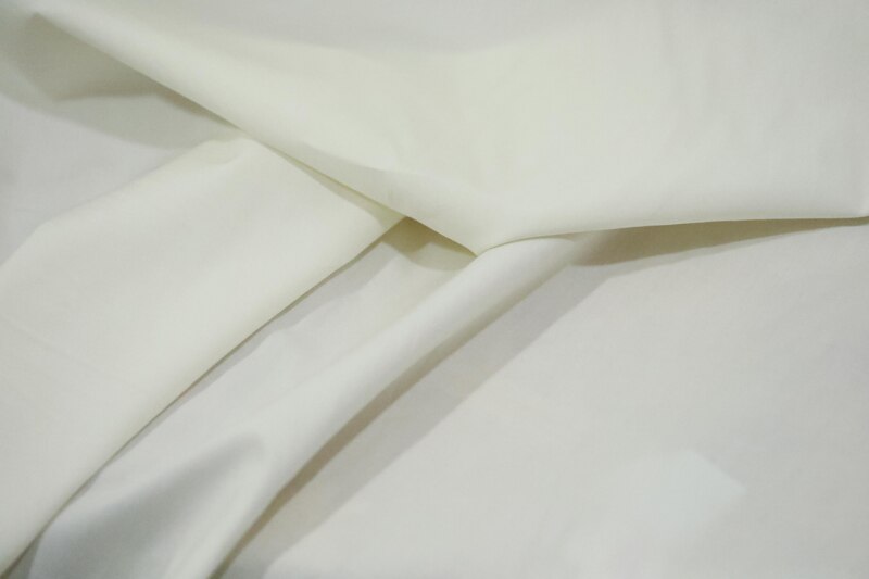 Tela de popelina de algodón blanco marfil, camisa microelástica, tela de , 120x50cm por pieza