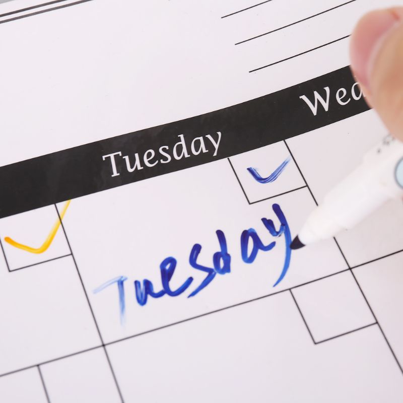 A3 Monthly Planner Magnetic Whiteboard Fridge Magnets Drawing Message Board Remind Memo Pad Calendar