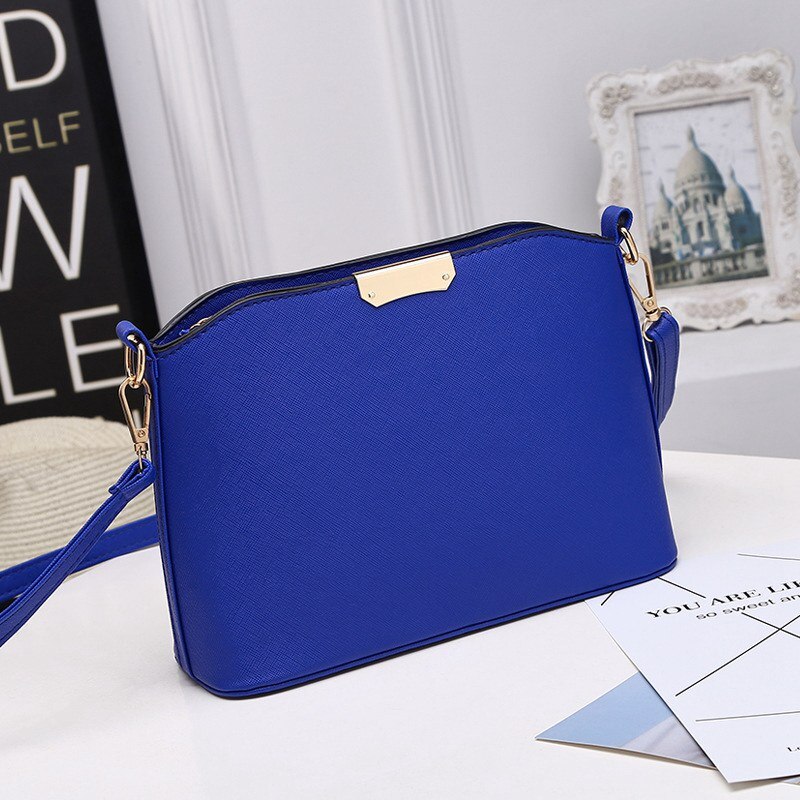Dames messenger bag handtas pu leer dames leren handtas riem dames schoudertassen dames portemonnee rits flap  k95: Blauw