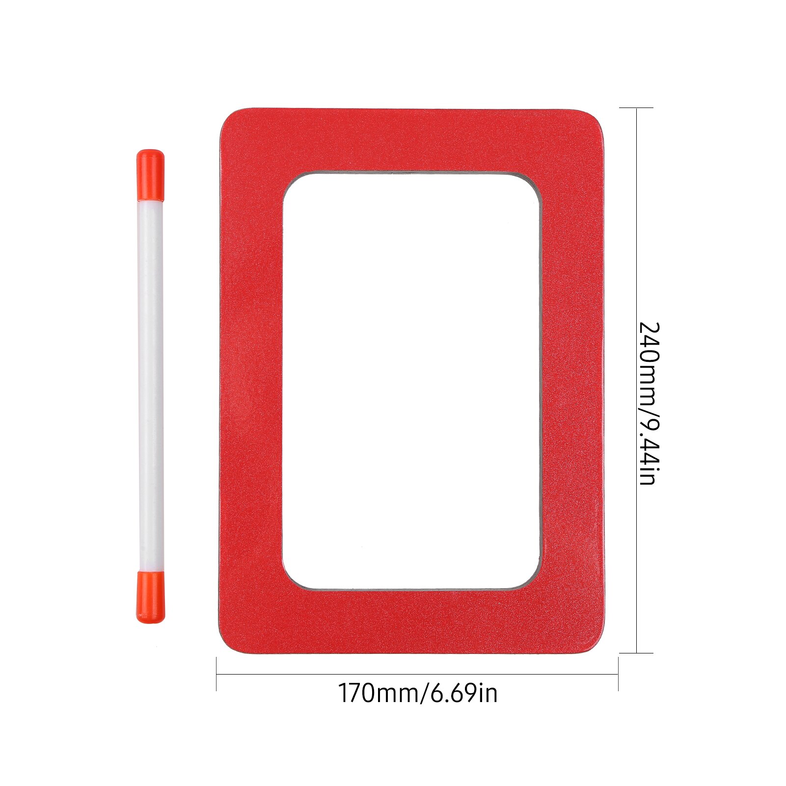 Rectangle Percussion Drum Frame Drum Hand Drum for Multi-Shaped Frame Drums with Stick Drum Accessories Parts: Burgundy