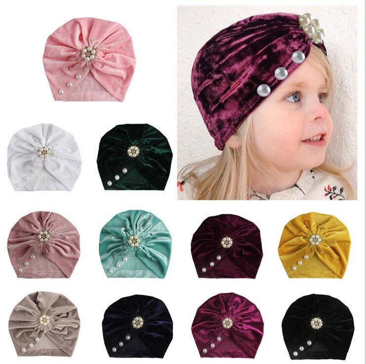 18 farben Kleinkind Baby Mädchen Jungen Hüte Turban Blume Kopf wickeln Kleinkind Mütze Hütte Warme Kappe Stirnband