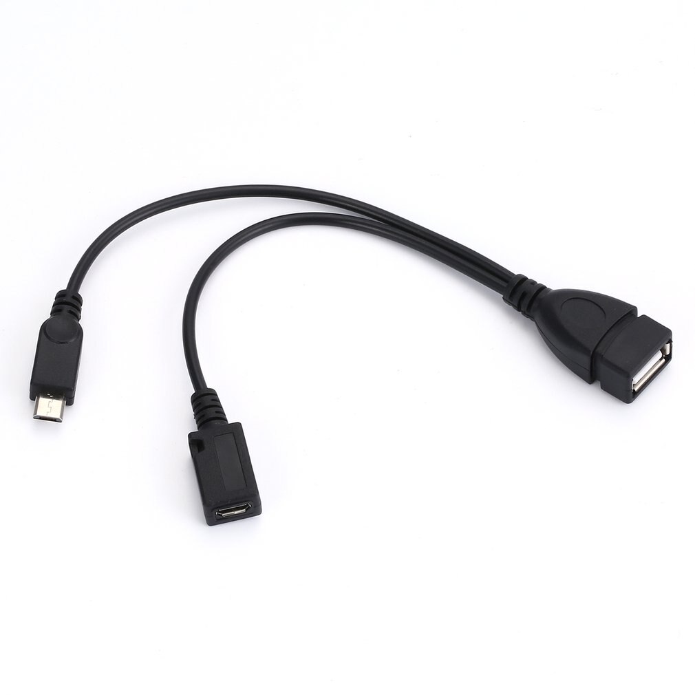 2022 2 In 1 OTG Micro USB Host Power Y Splitter USB Adapter 2 in 1 OTG Adapters micro usb male female to USB female cable