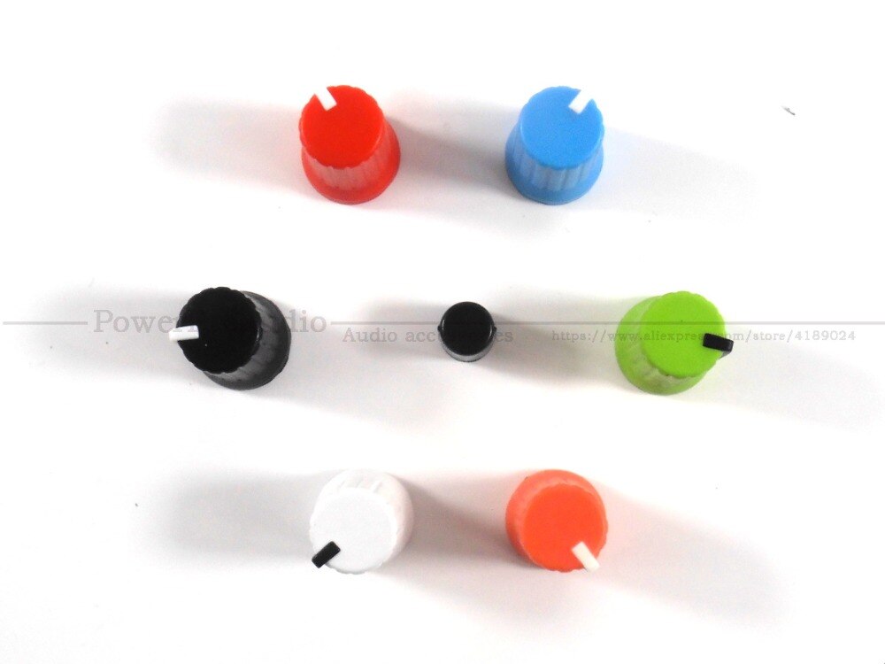 ibasenice 5 Sets Gitaar Potentiometer Draai Knop Potentiometer Audio Draaiknop Schacht Gitaar Knop Kunststof Schakelknop Volumeregelaars Voor Koepel Legering Draaien Schakelaar Wit