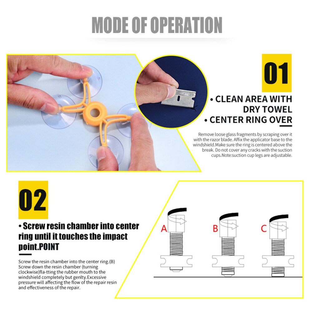 Bilglas reparation værktøj glas reparation artefakt glas reparation værktøjssæt forrude reparationsværktøj forrude reparation værktøjssæt glasreparationssæt