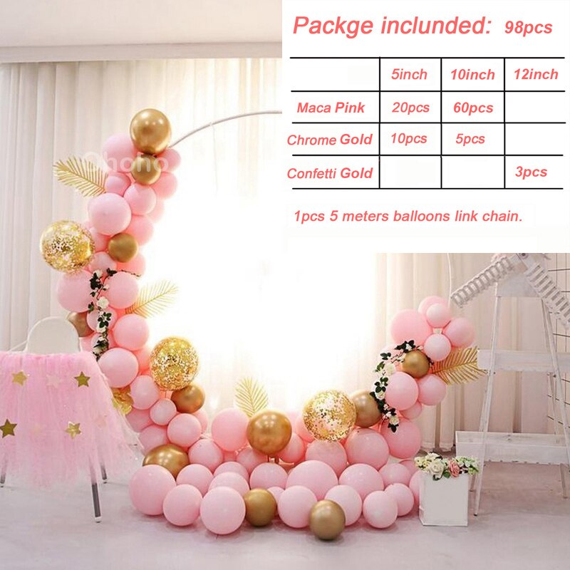 Ohoho macaron regnbue ballon guirlande bue sæt 1st fødselsdagsfest indretning bryllup baggrund voksen metal ballon baby shower: Ballonbuesæt 1