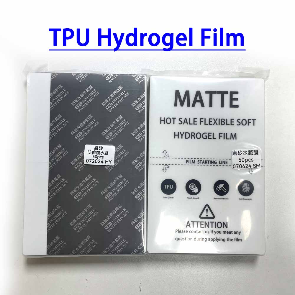50pcs Hydrogel Film Privacy Screen Protector Matte HD Clear Sheet Anti-blue Ray Cellphone Movies for Auto Cut Machine Plotter