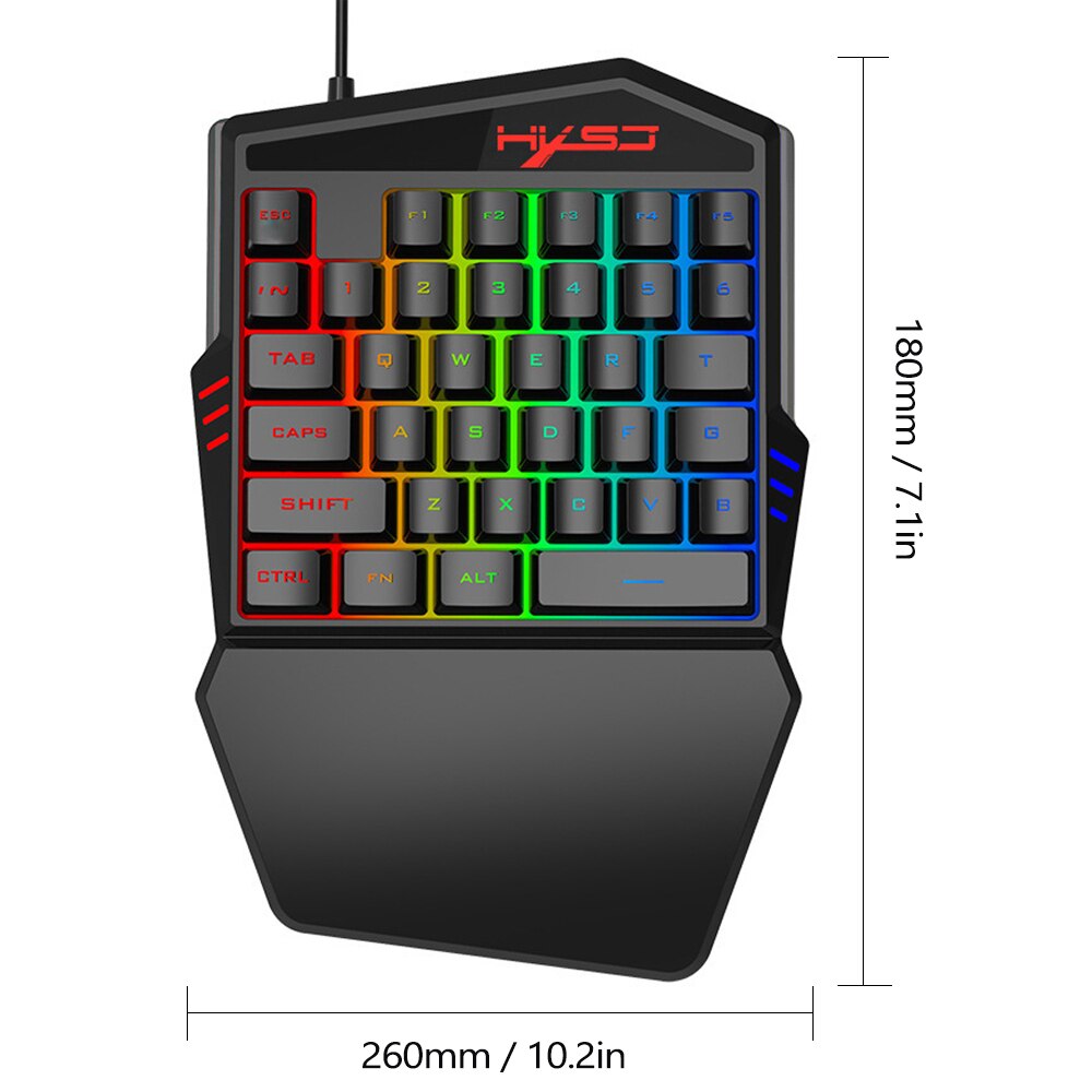 HXSJ 35 Buttons Gaming Keyboards Mouse&Keyboard Kit Backlight Gaming Key-Pad Mouse Combo Set Mobile Phones Accessories
