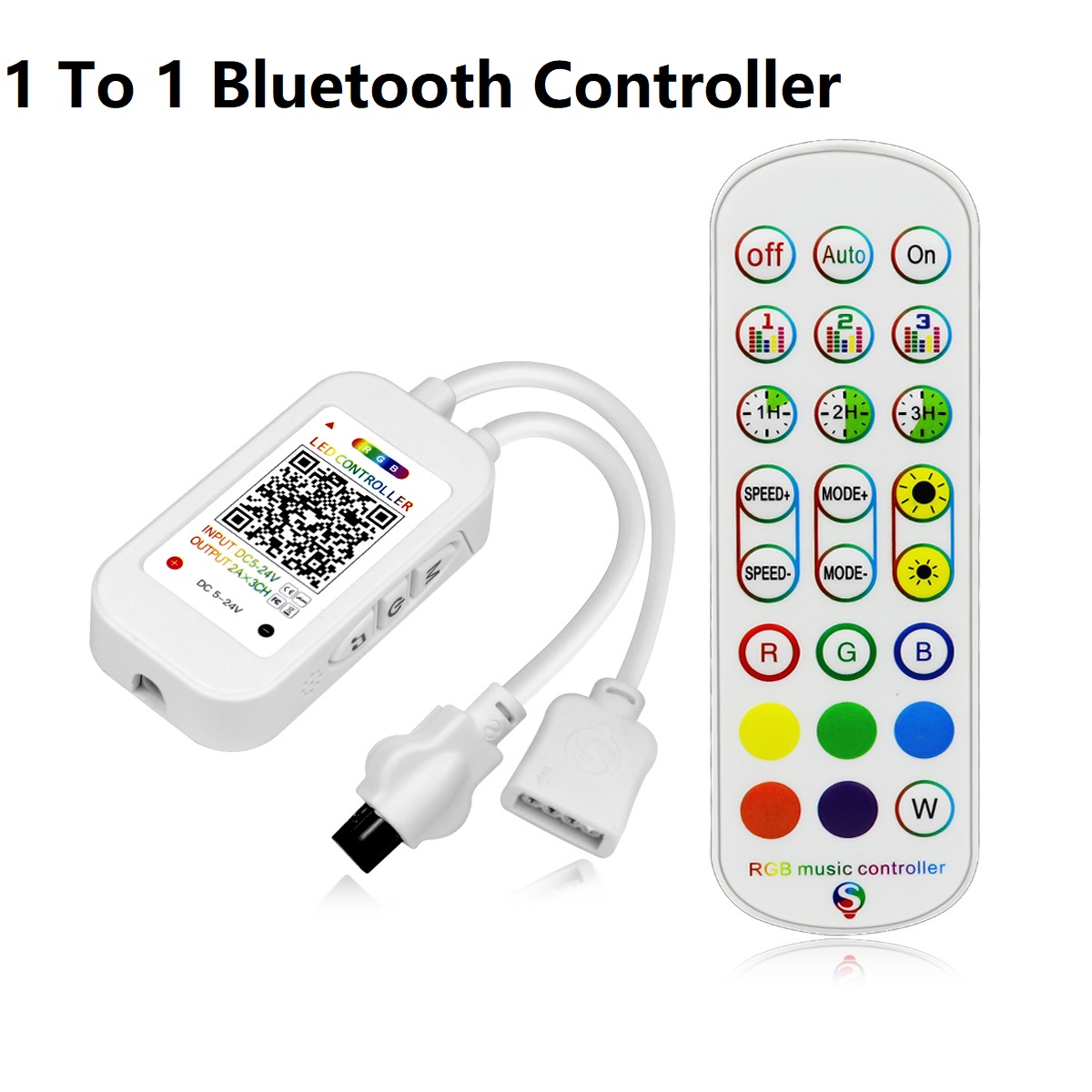DC12V-24V 4 Pin Bluetooth APP RGB controller,1 to 1 or 1 to 2 RGB LED Controller With APP and Remote control For RGB LED strip: Beige