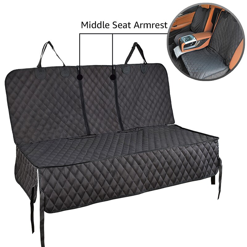 Honden Autostoel Hoes Huisdier Reisdrager Matras Waterdichte Hond Autostoel Beschermer Mat Met Middelste Stoel Armsteun Voor Honden: Light Black