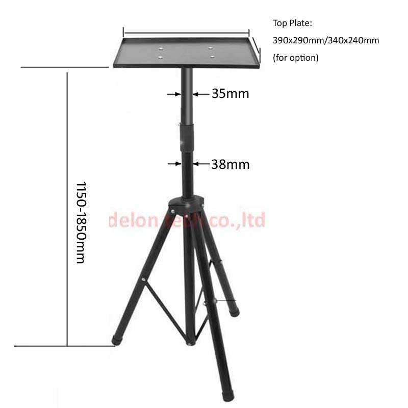 DL-PS3B 60KG 1050-1850mm universal projector tripod stand laptop floor stand height adjustable bracket DVD Player floor holder