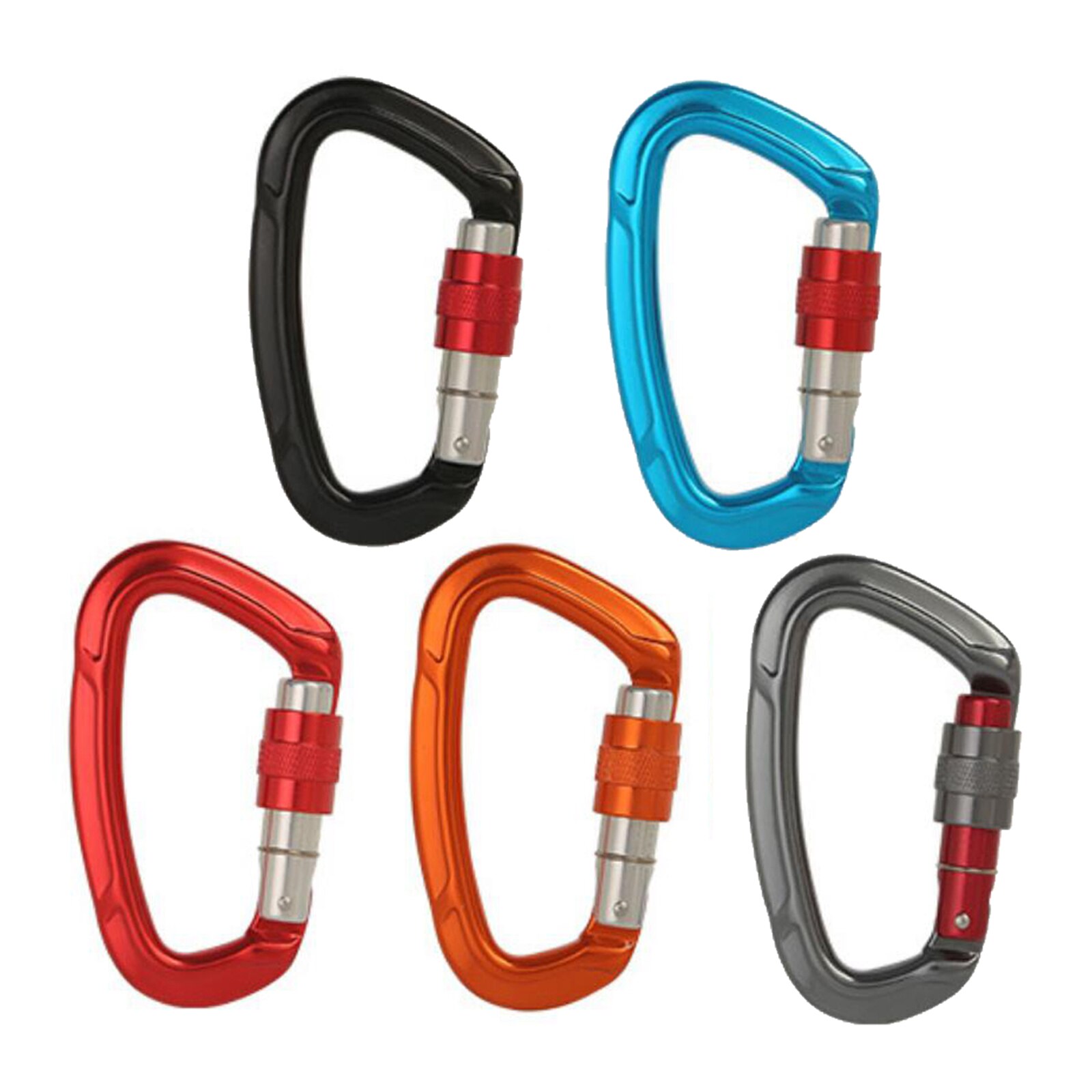 Strong Sturdy Carabiner 25 KN Screwgate Climbing Carabiner, Rock Climbing, Tree Climbing D Ring Locking Carabiner Clip