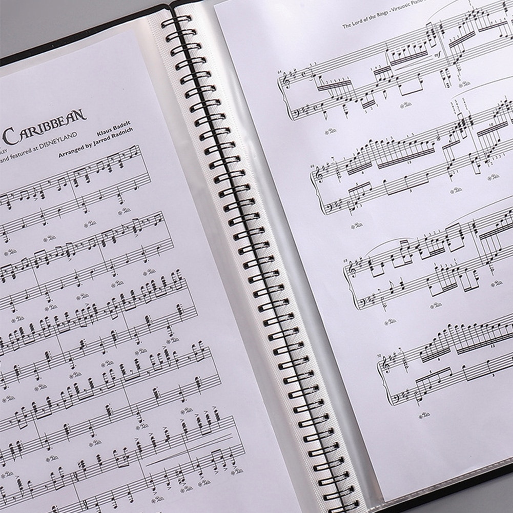 20 sider hjem dokumenter lagring kontor paino musikk arkmappe multifunksjonelle partitur papir filholder studenter studerer  a4 nybegynnere