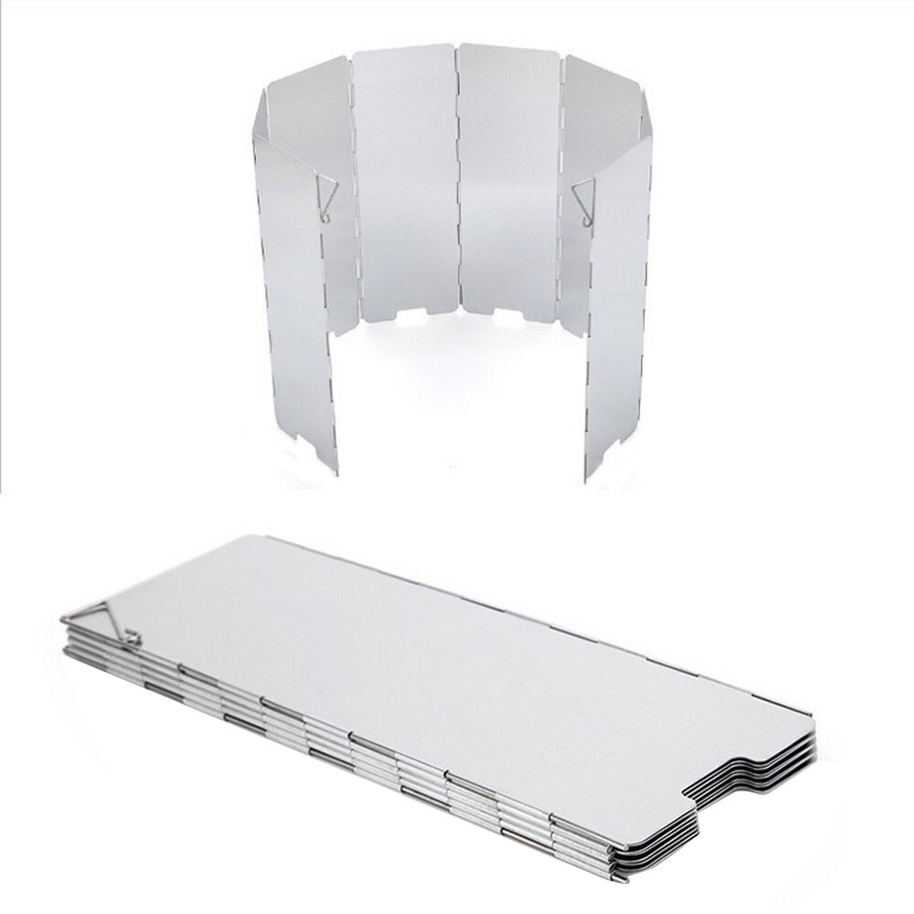 Gas Stove Wind Shield 8/9/10/12/14/16 Plates Outdoor Camping Picnic Cooking Burner Windproof Screen Wind Screen