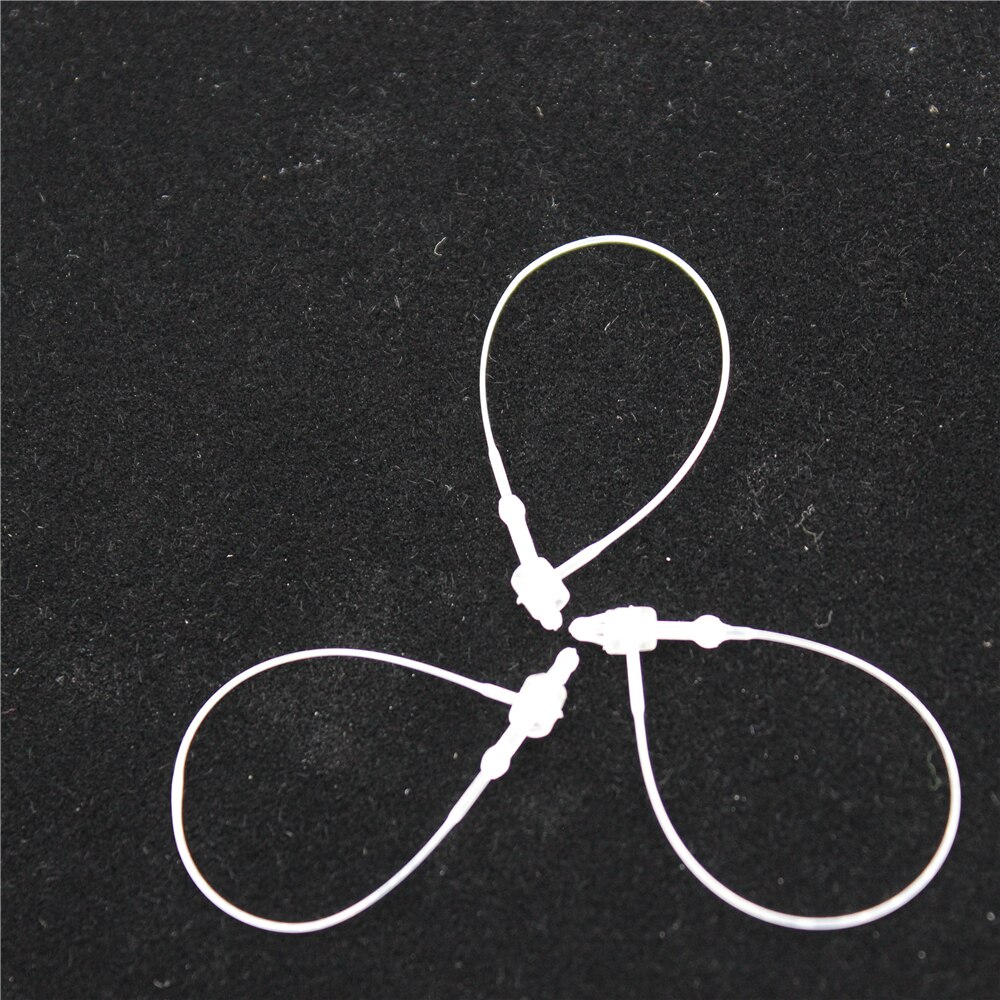 5000pcs 3'' security hang tag loop plastic tag tie fastener transparent hang tag snap lock pin round head