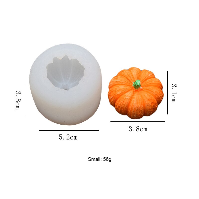 3D mini forma di zucca stampo in silicone fai da te sapone fatto a mano candela aromaterapia stampo in gesso stampi in resina decorazione per feste di Halloween: S