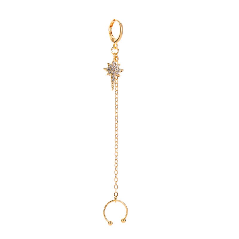 Koreaanse Lange Kwast Oor Manchet Oorbellen Voor Vrouwen Crown Oor Lijn Zoete Kleine Verse C Vormige Ear Bone Clip Mode sieraden 1Pc: style 04