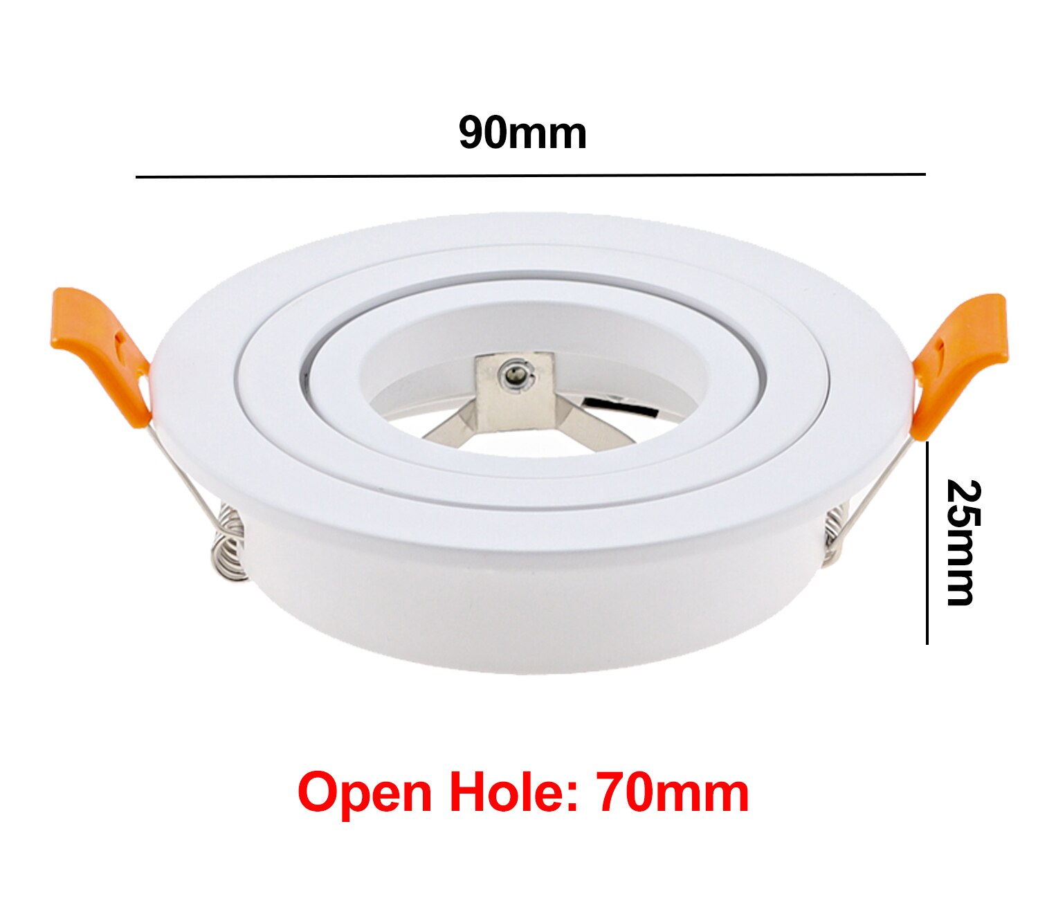 Round Square Recessed Light Spotlight LED Halogen MR16 GU10 Base Ceiling Spot Light White Black Silver Fixture Bulbs Fittings: Round-White