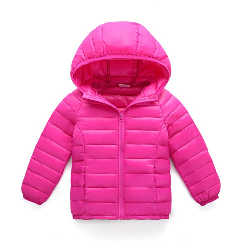 2-12 Jaar Herfst Winter Kids Down Jassen Voor Meisjes Kinderen Kleding Warm Down Jassen Voor Jongens Peuter Meisjes bovenkleding Kleding: rose red / 5