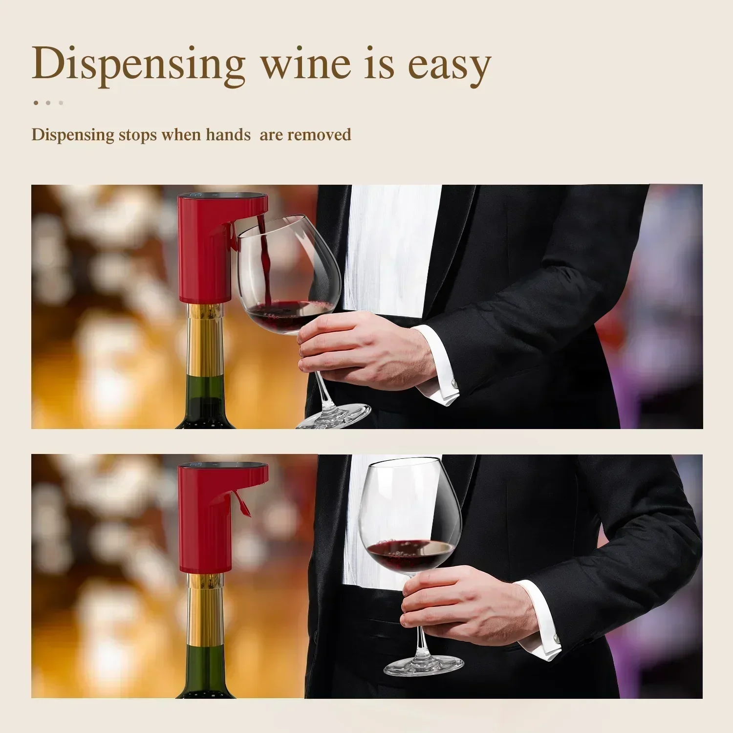Mini carafe à vin automatique portable, aérateur de vin électrique, distributeur de vin, , 2024