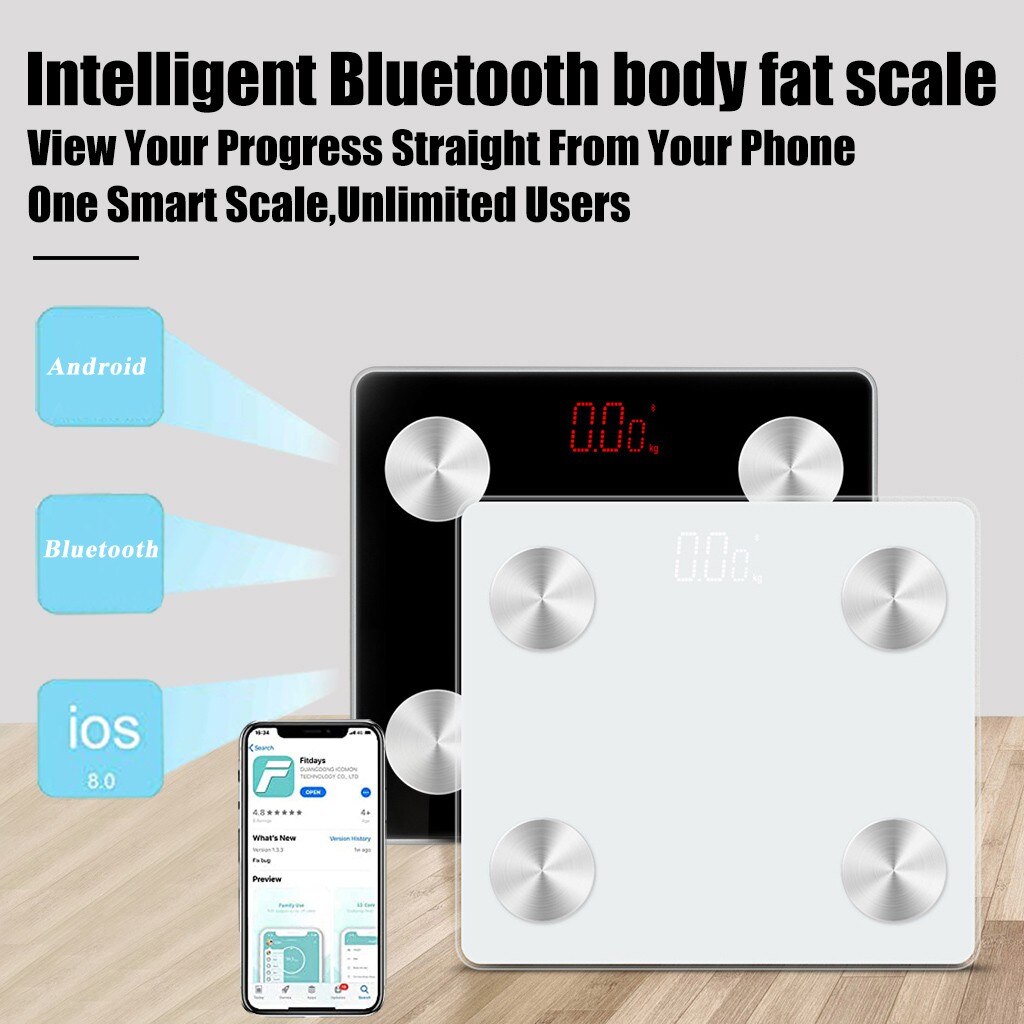 Weighing scale Square Mini Portable mobile phone Bluetooth Intelligent Body Fat Index Measuring electronic fat weighing scale 10