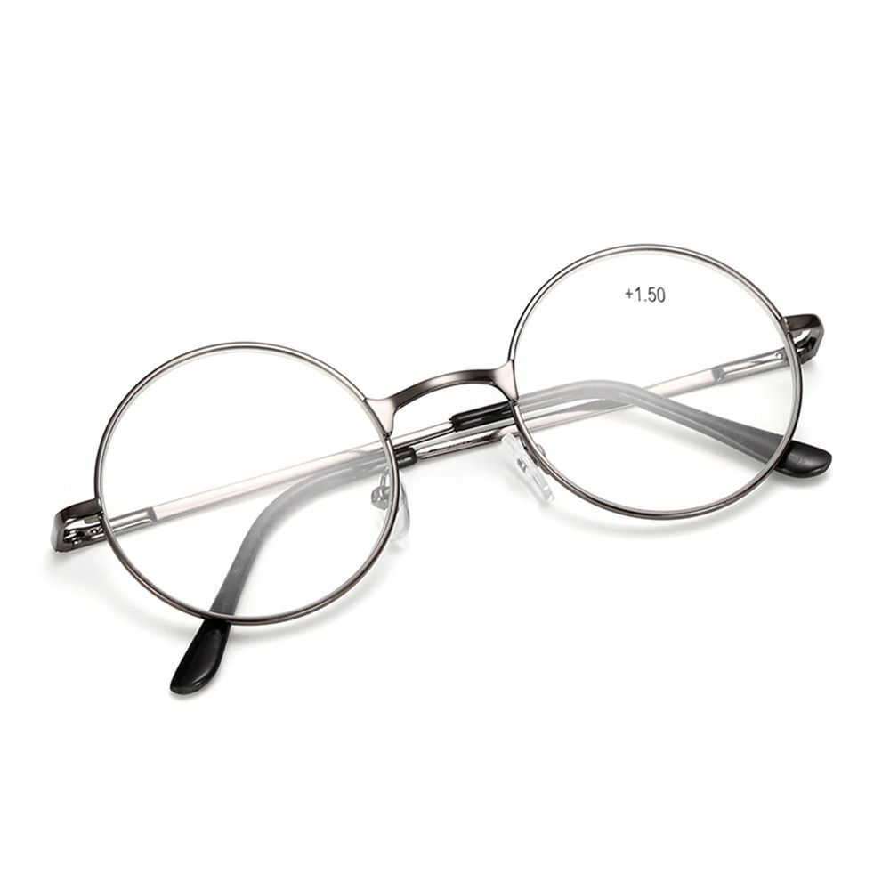 Gafas de lectura redondas de Metal con bisagra de resorte, lentes Retro Para presbicia, cuidado de la visión + 1,00 ~ + 4,0 dioptrías, montura de Metal