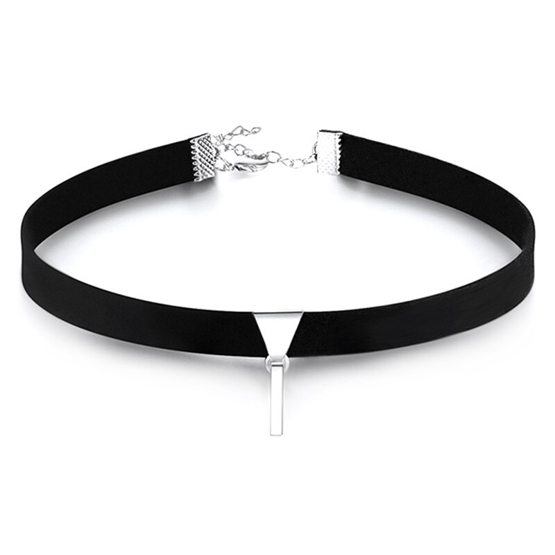 Women Choker Necklace Faux Leather Alloy Choker Chain Choker Collar Women's Neck Chain Retro Clavicle Choker: Silver A