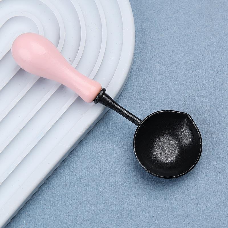 Hoogwaardige Lakzegel Non Stick Lepel Zegellak Lepel Stempelzegel Verwarming Lak Wax Tool Anti Stick schoon te maken: Light Grey