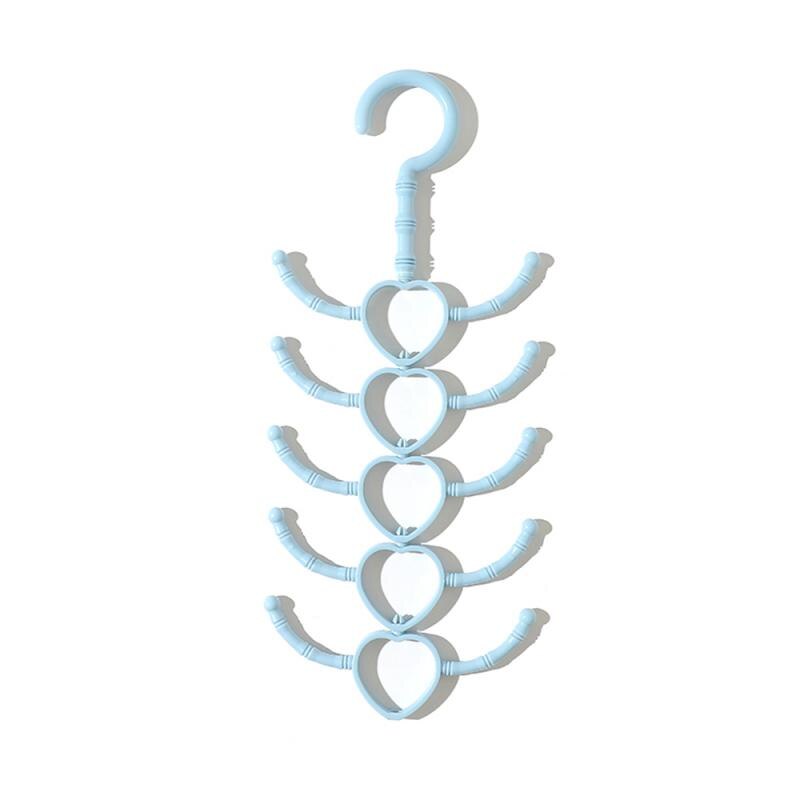 Percha multiusos de 10 garras para colgar pañuelos, bufanda, perchero, gancho de plástico, Zapatero, productos para el hogar: Azul