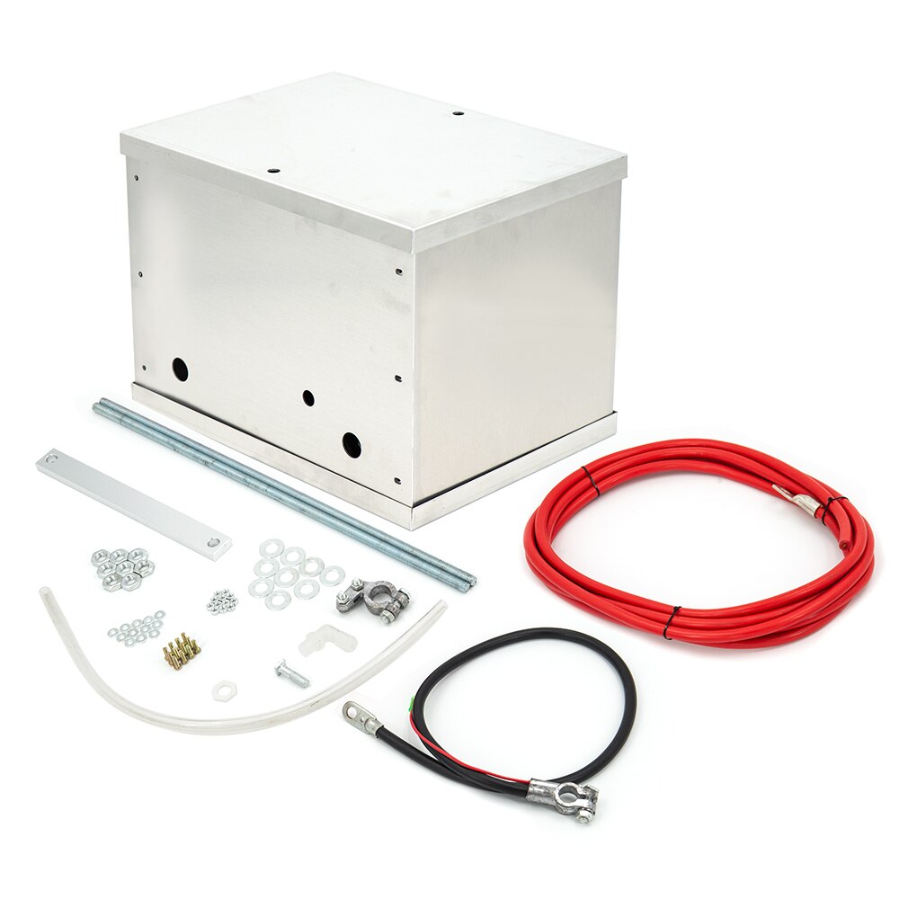 Automotive/Marine Type Complete Aluminum Battery Box Relocation Kit Universal Billet Race Off Road Kit BBRK-01
