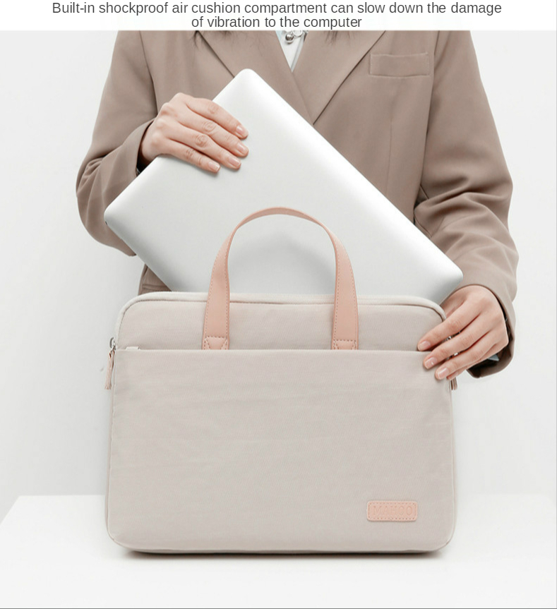Maletines portátiles a prueba de golpes para mujer, bolsa de ordenador, bolso de mano para documentos de negocios, bolsa de mensajero, accesorios