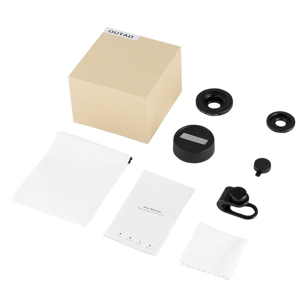 OUTAD 120 Gradi Grandangolare/Micro Lens 2 in 1 per il Clip-on Lenti Della Fotocamera Del Telefono Cellulare Kit per Samsung Per Smartphone Android