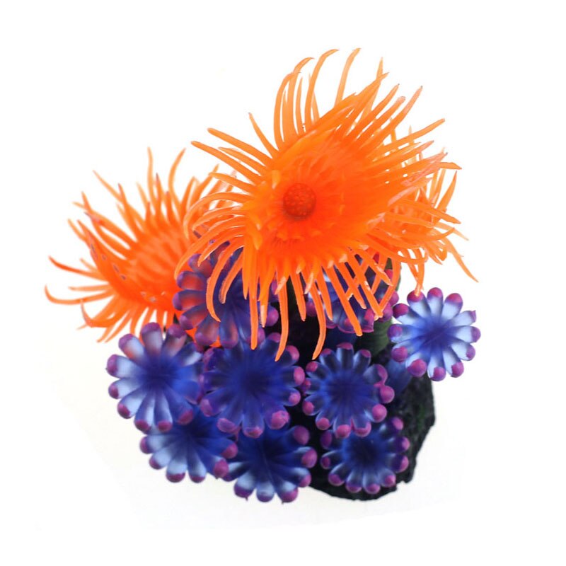 Decoraciones de peces de acuario hogar suave resina Artificial Coral pecera acuario encantadora Decoración