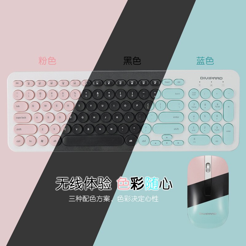 Draadloze 2.4g usb computermuis toetsenbordset usb ergonomische dempende laptopmuis notebook mini optisch toetsenbord toetsenbord muizen klein